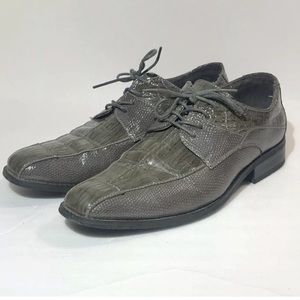 Milano Grey Men's dress shoes man-made leather
